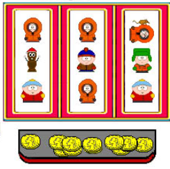 southpark spilleautomat med gullmynter